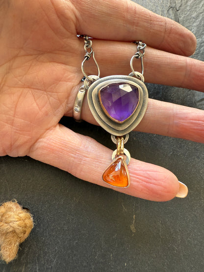 Amethyst & Garnet Necklace