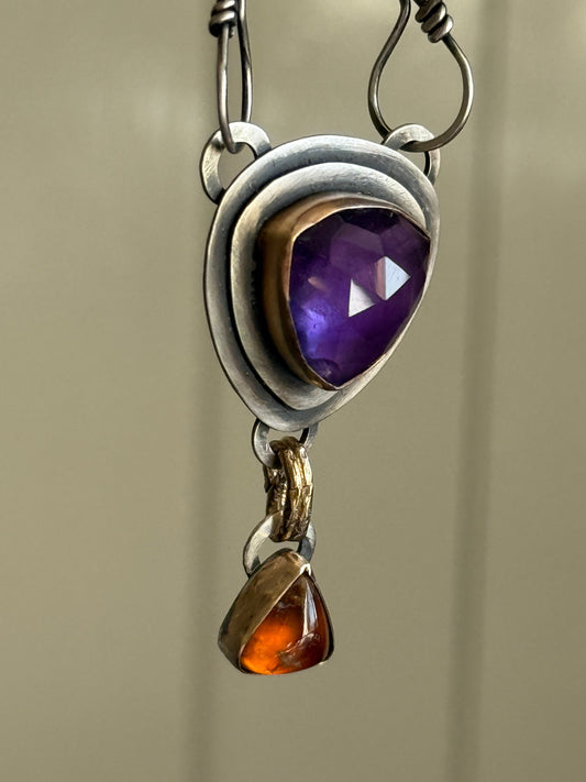 Amethyst & Garnet Necklace