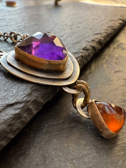 Amethyst & Garnet Necklace