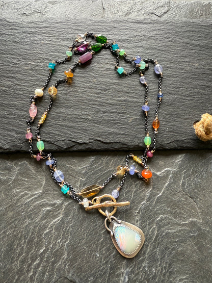 Gemstone and Opal Necklace