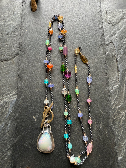 Gemstone and Opal Necklace