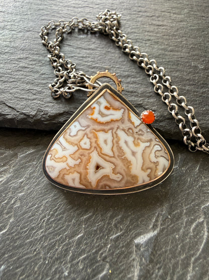 Plume Agate Pendant