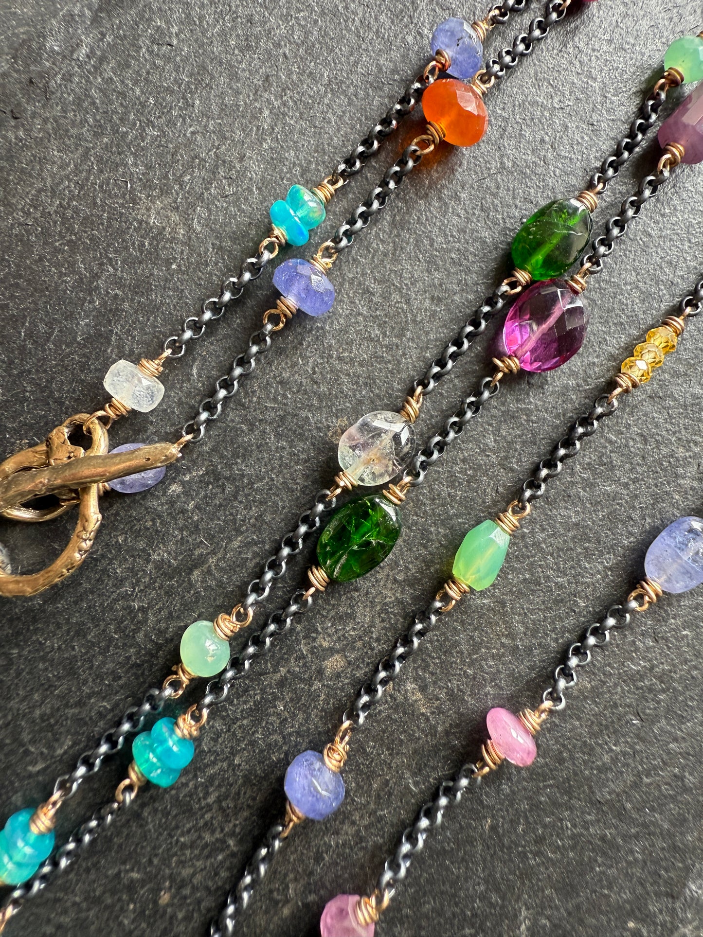 Gemstone and Opal Necklace