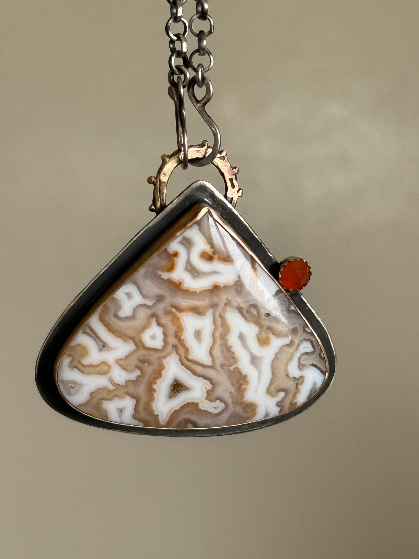 Plume Agate Pendant