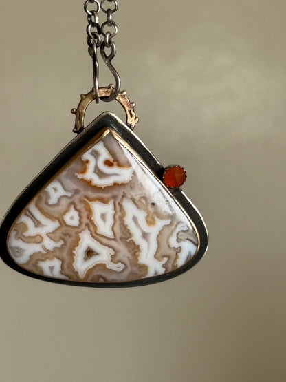 Plume Agate Pendant