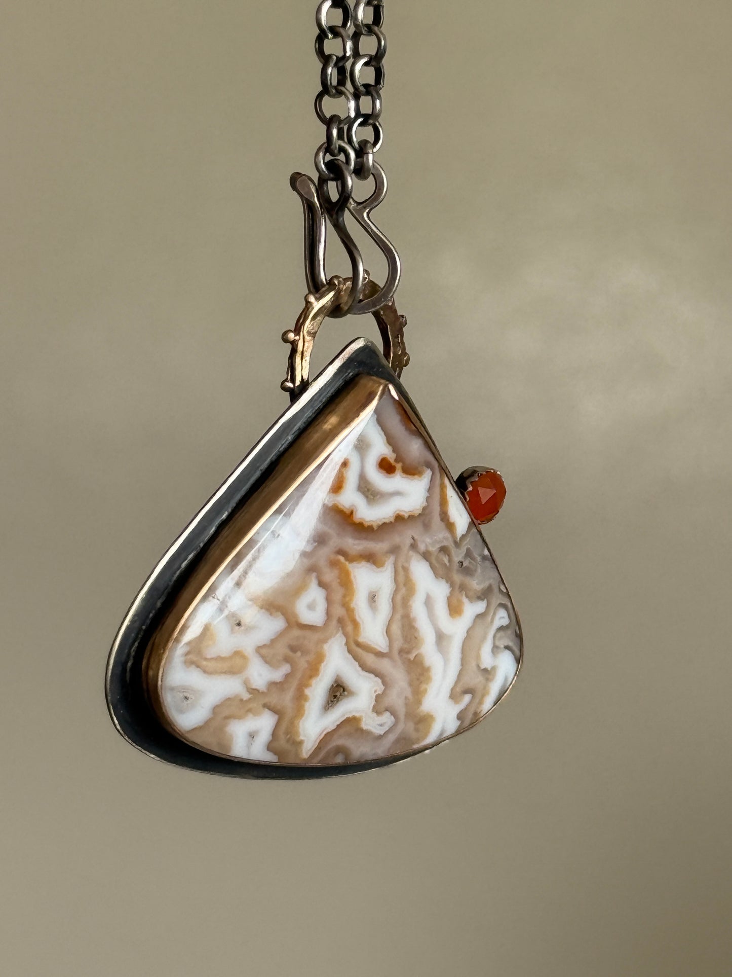 Plume Agate Pendant