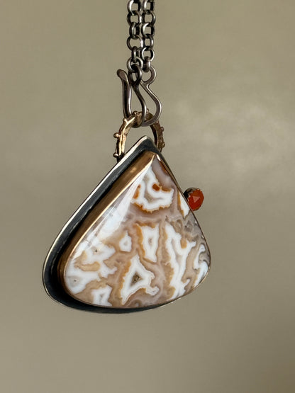 Plume Agate Pendant