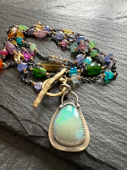 Gemstone and Opal Necklace