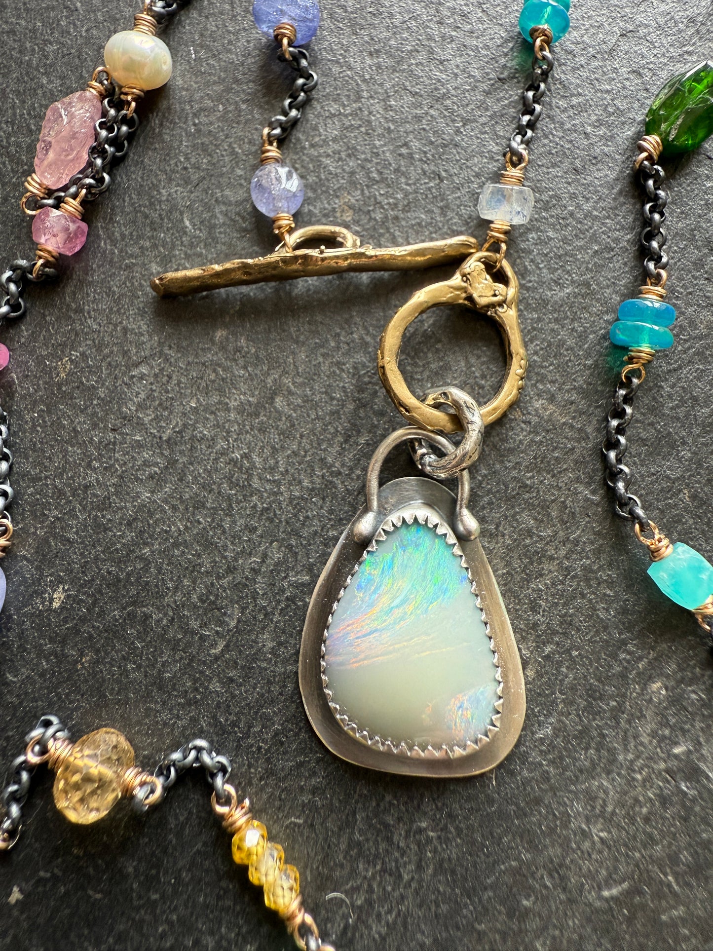 Gemstone and Opal Necklace