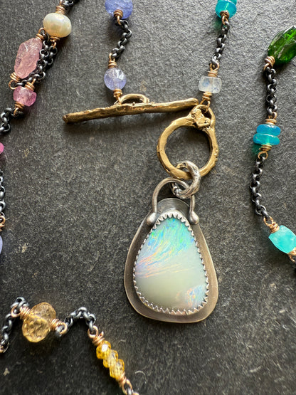 Gemstone and Opal Necklace