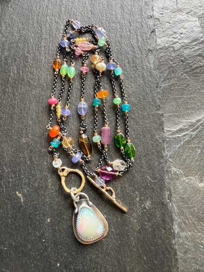 Gemstone and Opal Necklace