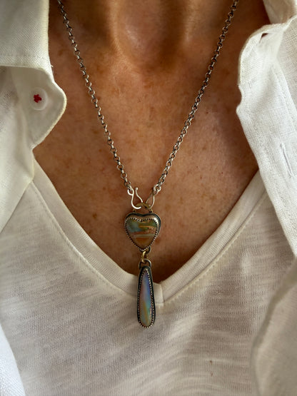 Double Boulder Opal Necklace
