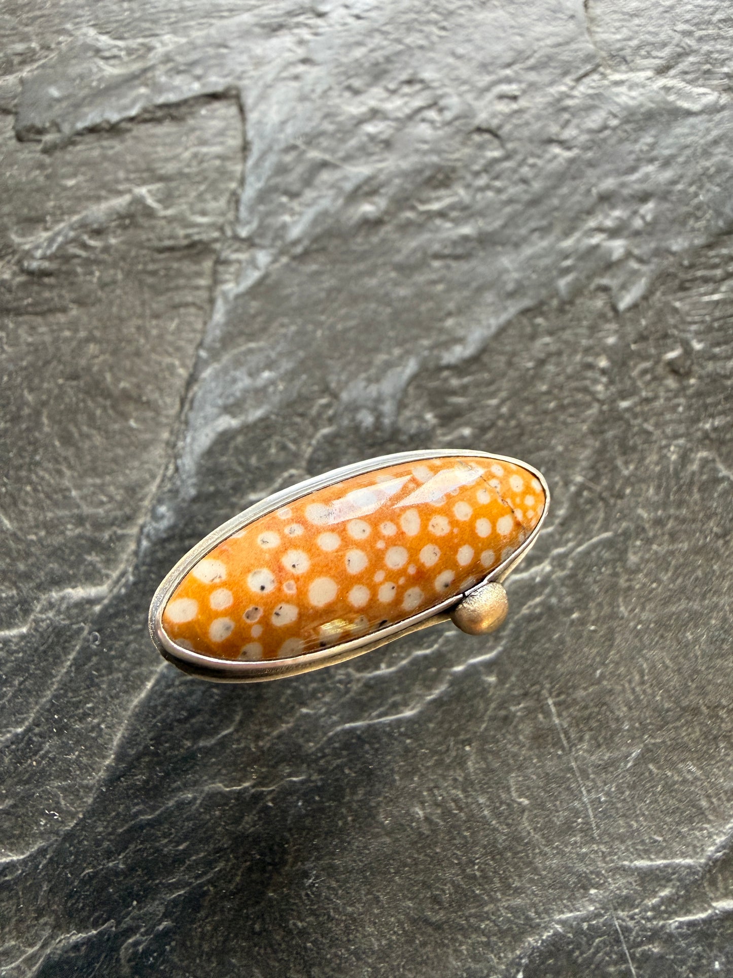 Fawn Jasper Ring US 7 UK N 1/2