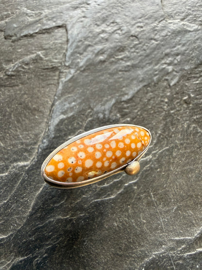 Fawn Jasper Ring US 7 UK N 1/2