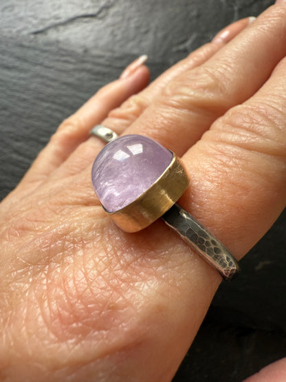 Pastel Pink Kunzite Ring 8