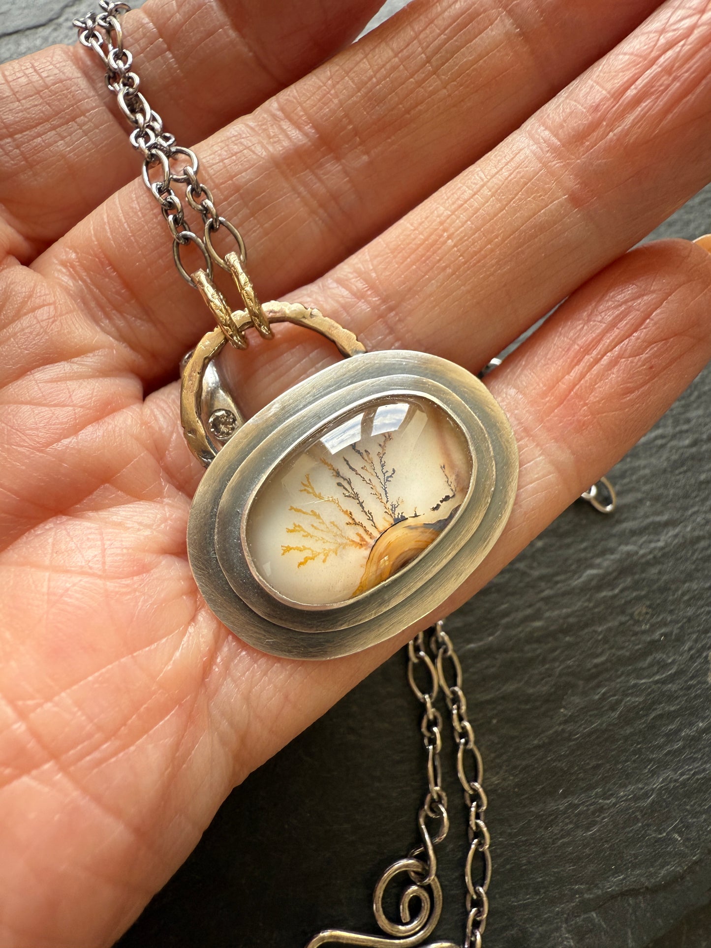 Landscape Dentritic Agate Necklace