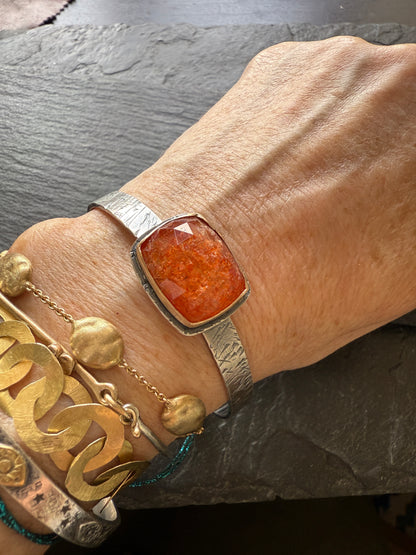 Sunstone Cuff Bangle
