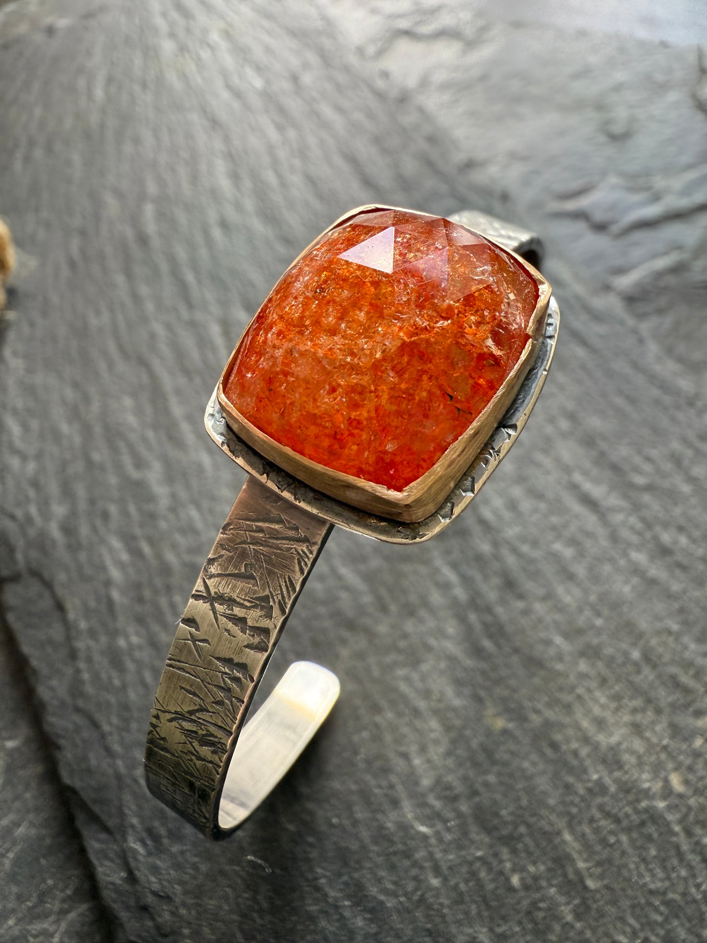 Sunstone Cuff Bangle