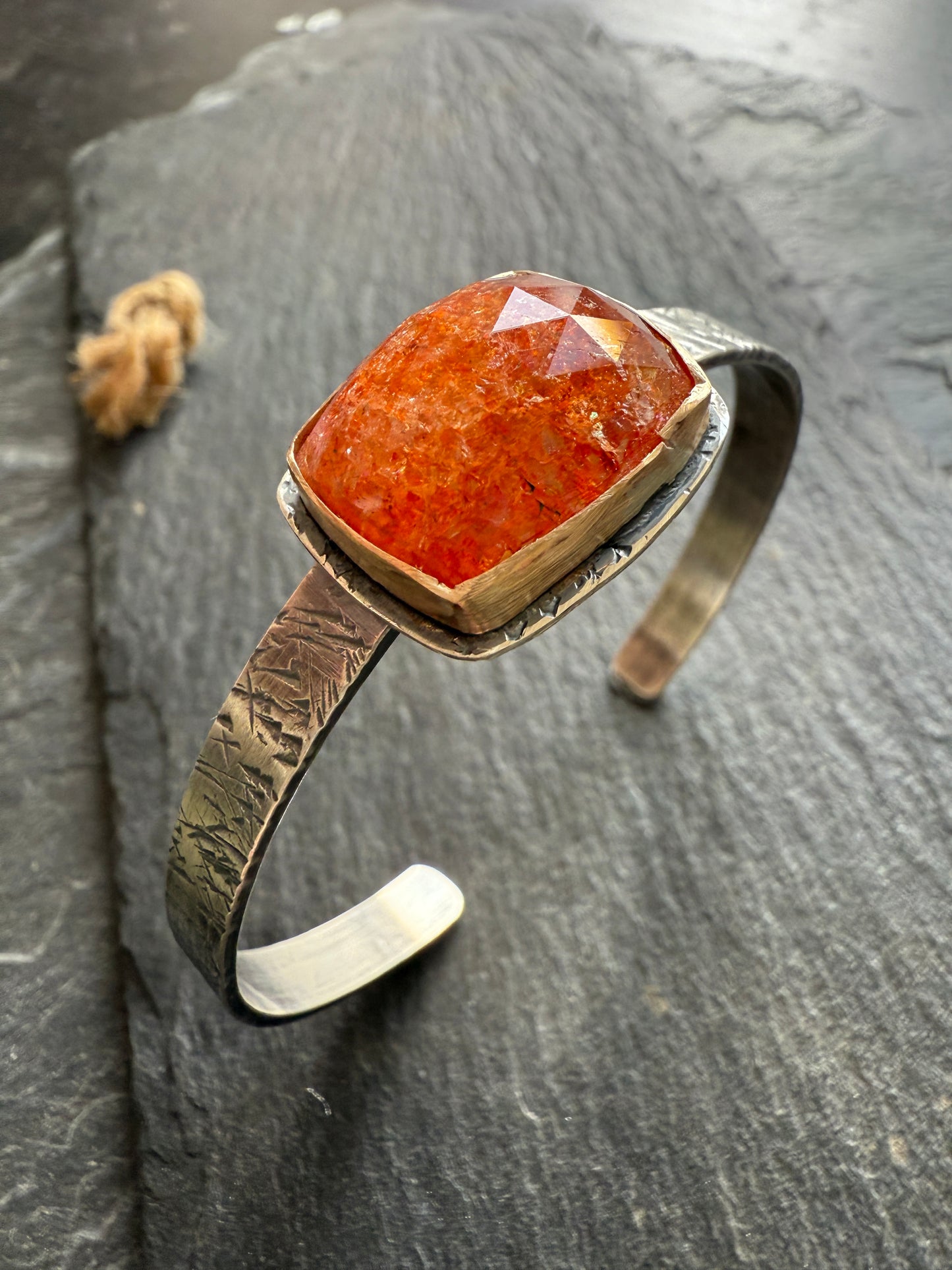 Sunstone Cuff Bangle