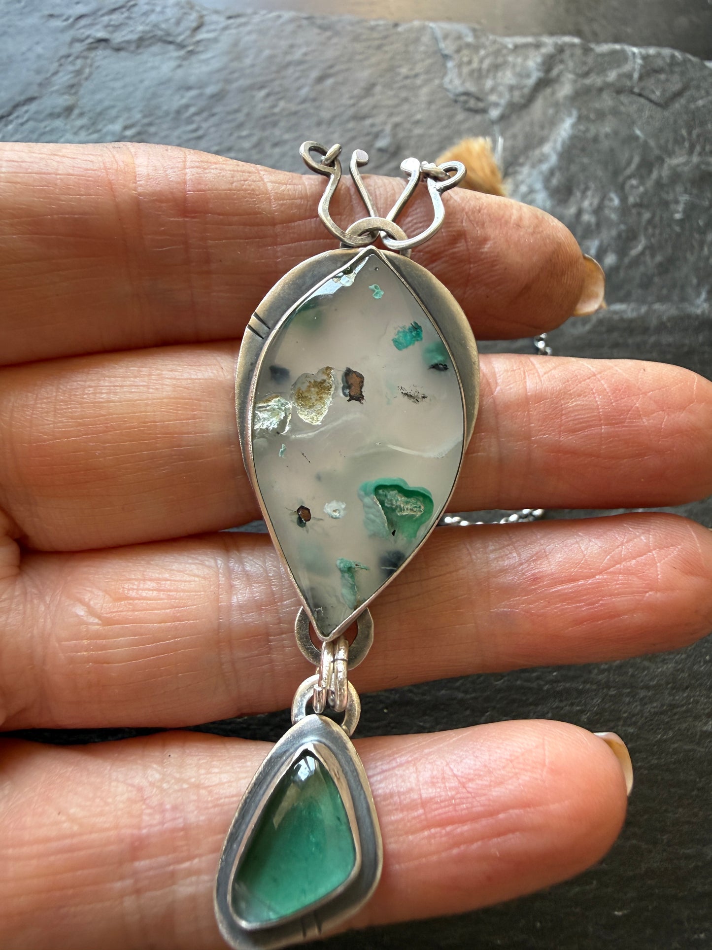Confetti Chrysocolla and Tourmaline