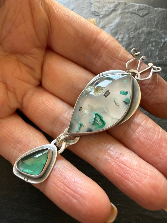 Confetti Chrysocolla and Tourmaline