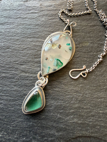 Confetti Chrysocolla and Tourmaline