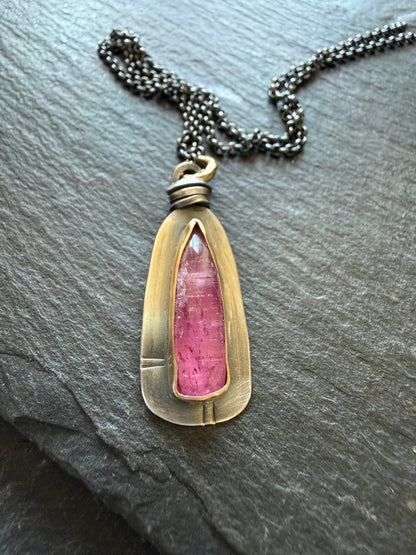 Pink Rubelitte Tourmaline Pendant