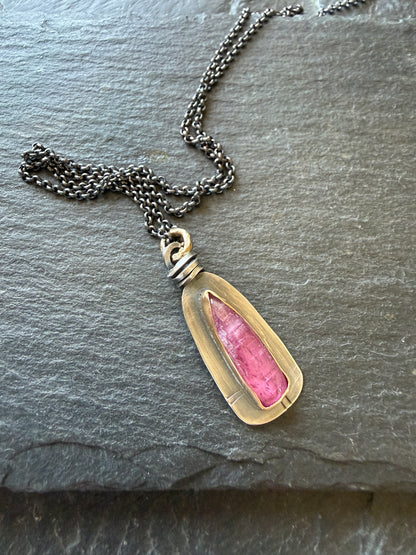 Pink Rubelitte Tourmaline Pendant