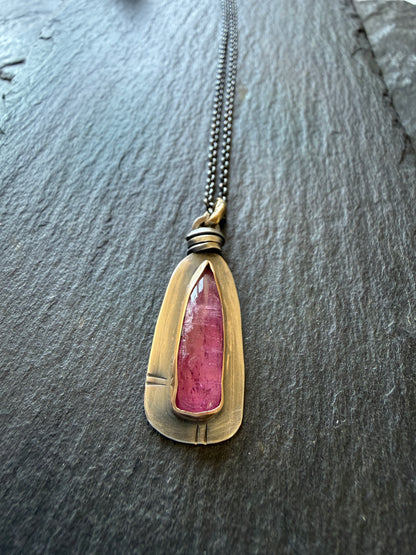 Pink Rubelitte Tourmaline Pendant