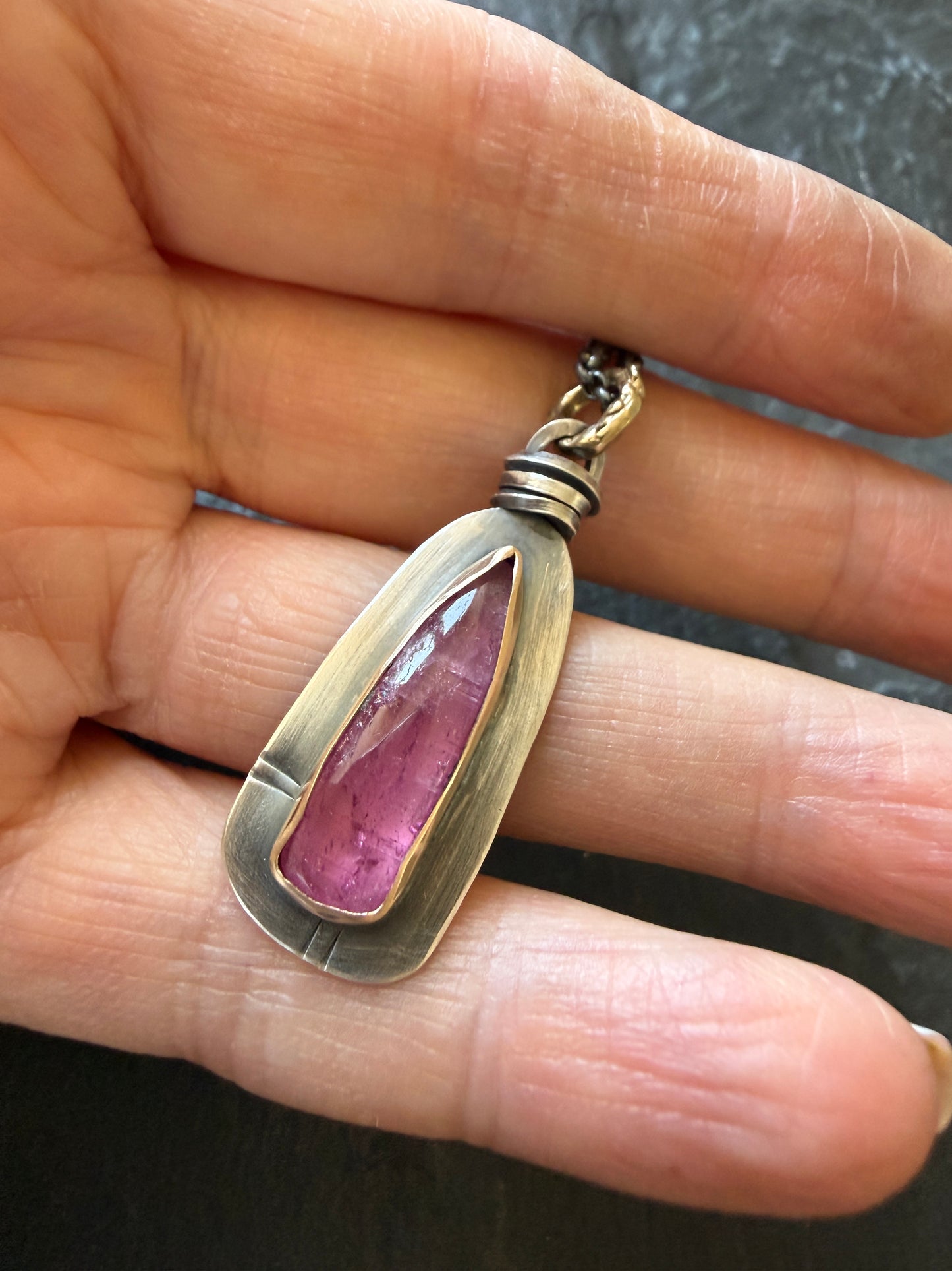 Pink Rubelitte Tourmaline Pendant