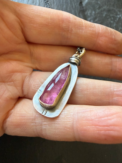 Pink Rubelitte Tourmaline Pendant