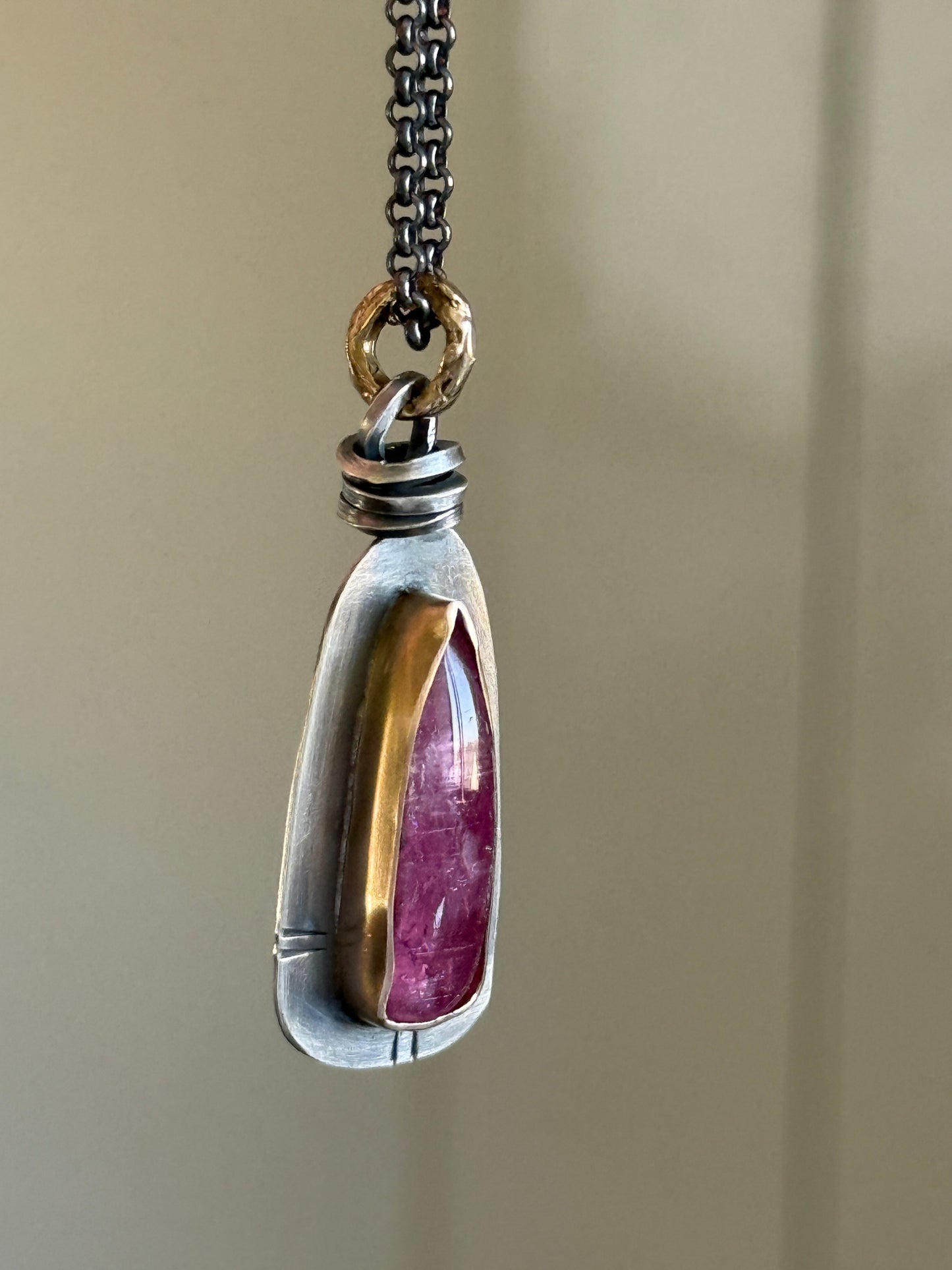 Pink Rubelitte Tourmaline Pendant