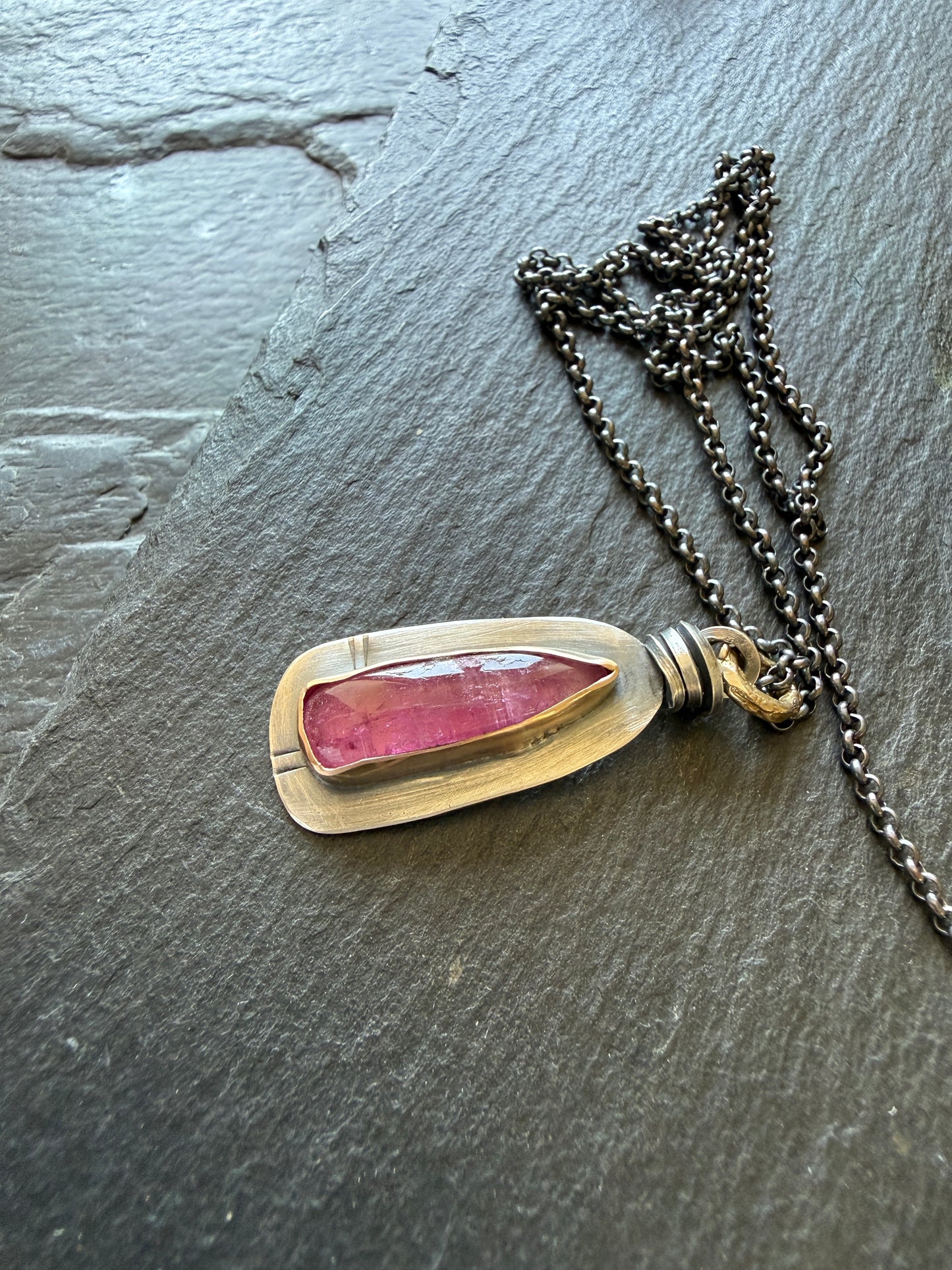 Pink Rubelitte Tourmaline Pendant
