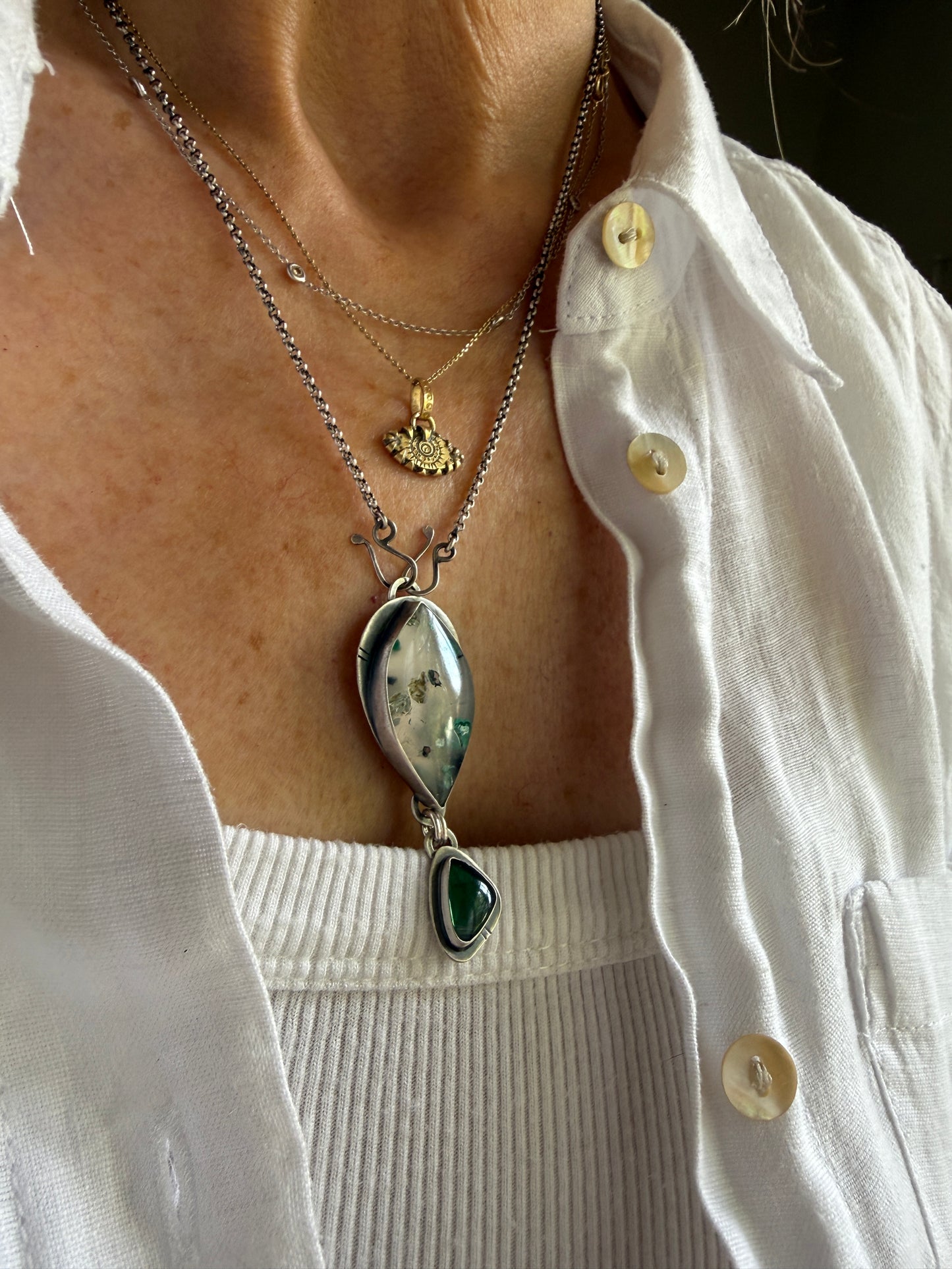 Confetti Chrysocolla and Tourmaline