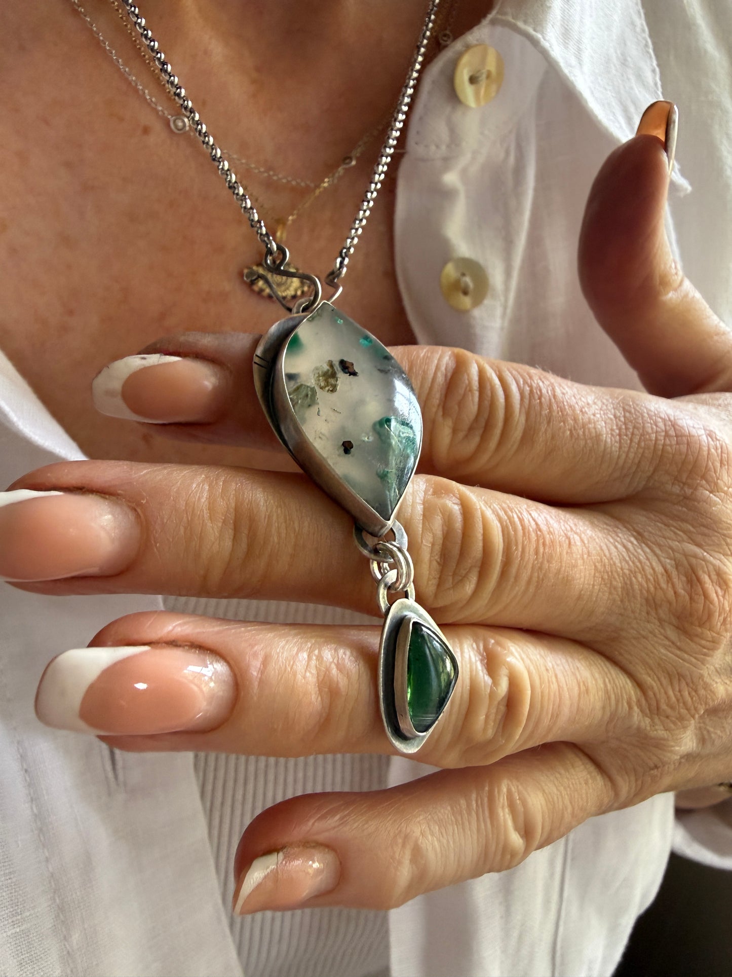 Confetti Chrysocolla and Tourmaline