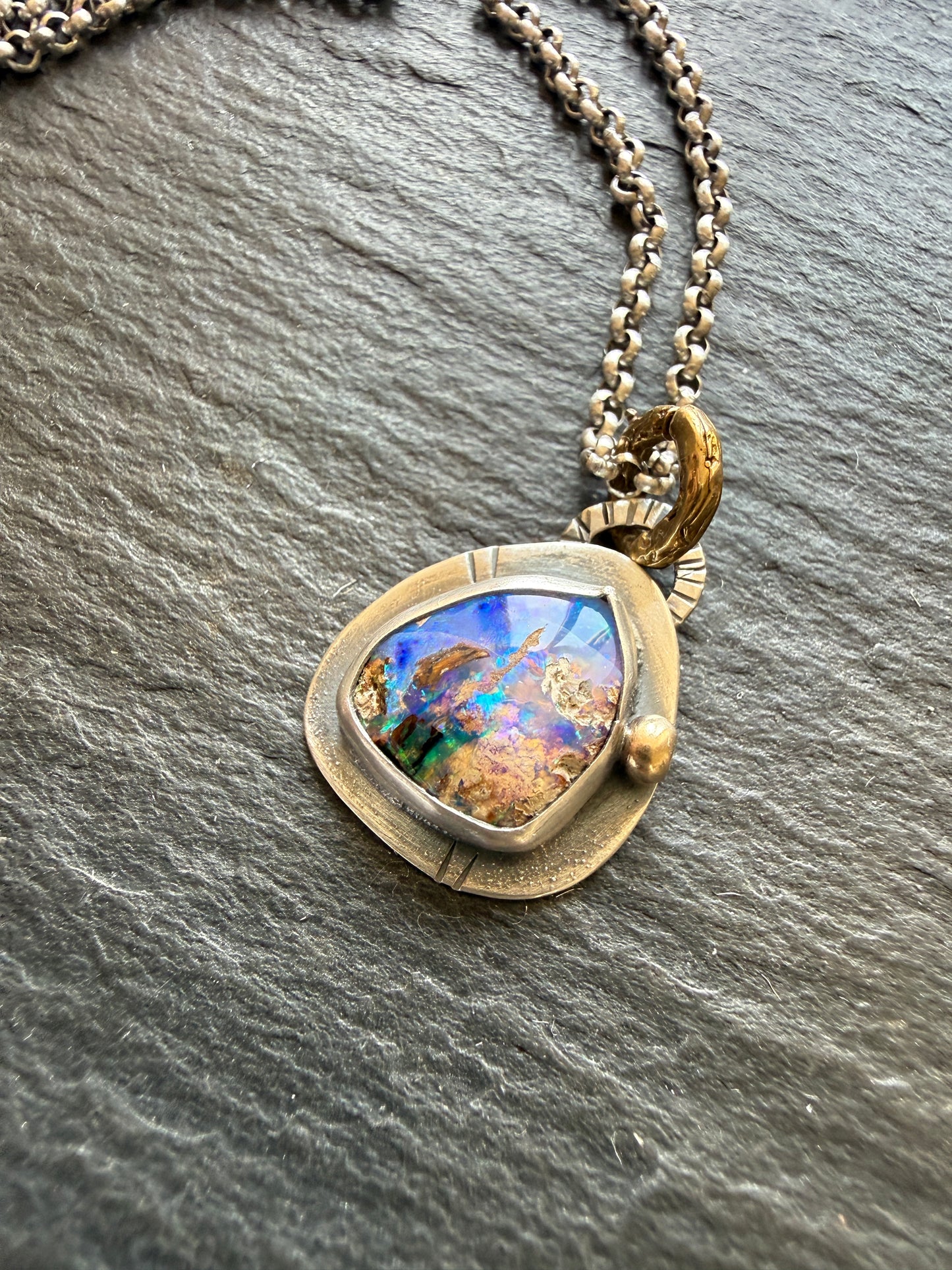 Petite Boulder Opal Necklace