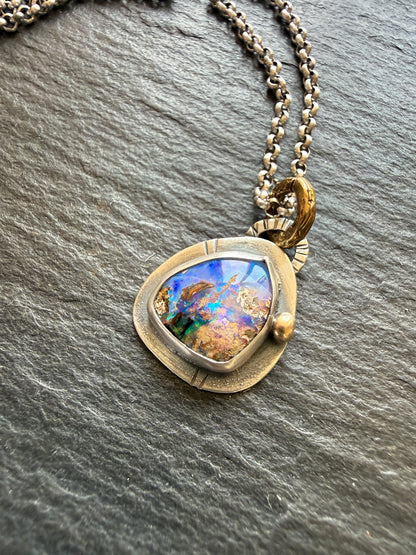 Petite Boulder Opal Necklace