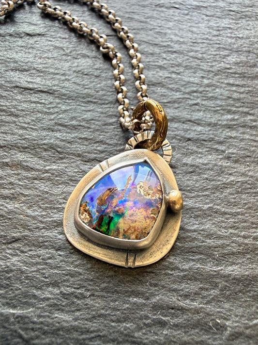 Petite Boulder Opal Necklace