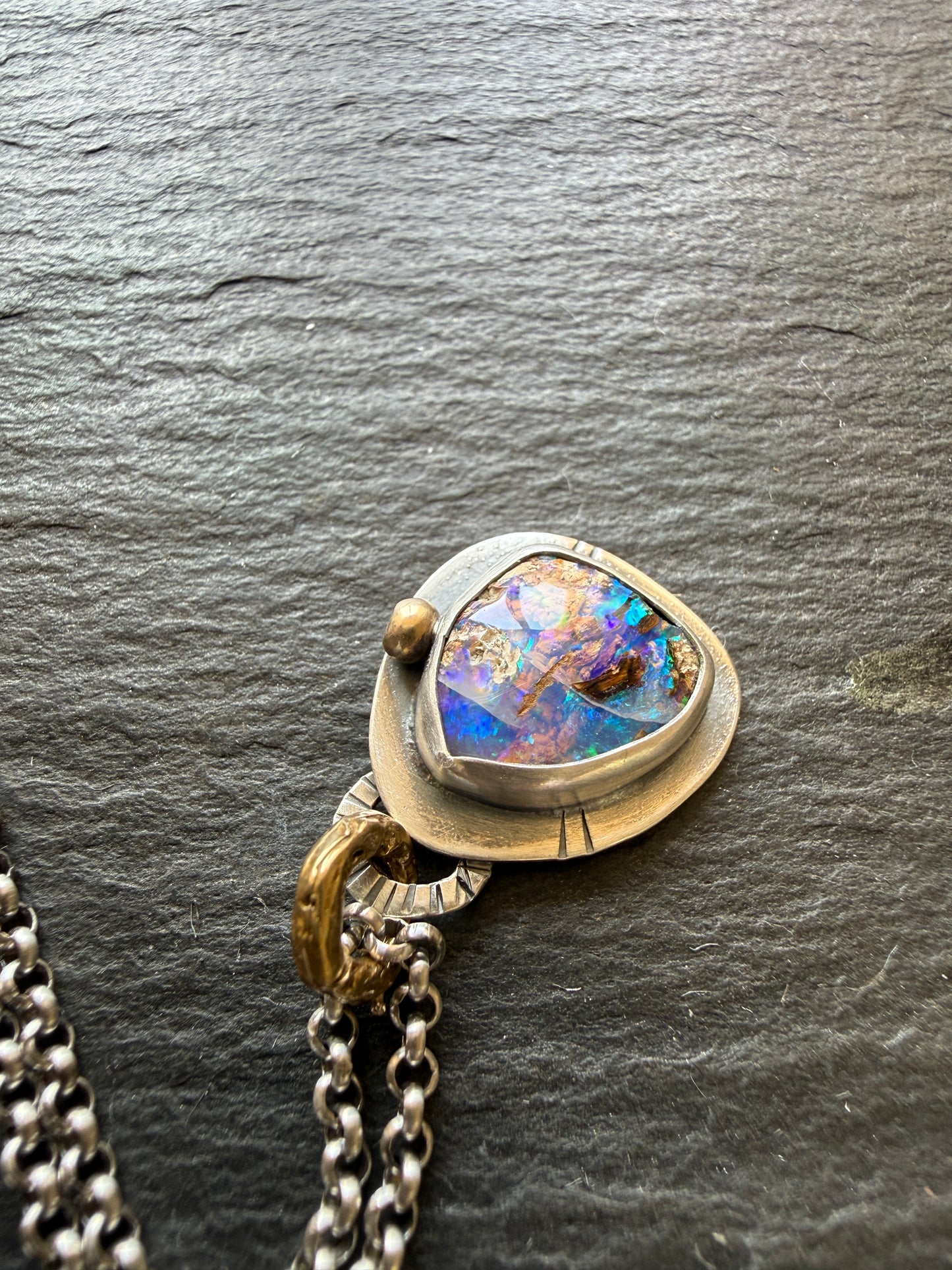 Petite Boulder Opal Necklace