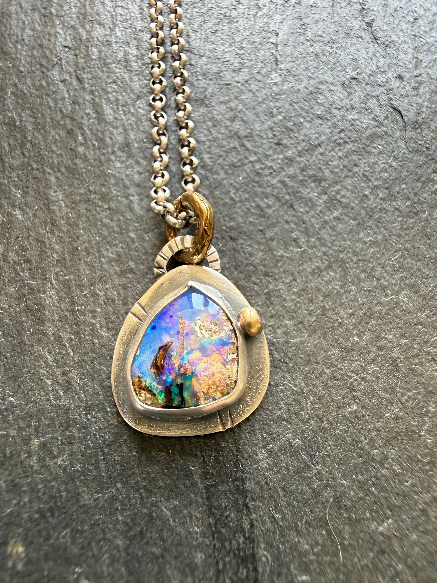 Petite Boulder Opal Necklace