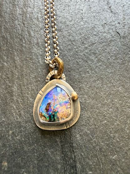 Petite Boulder Opal Necklace
