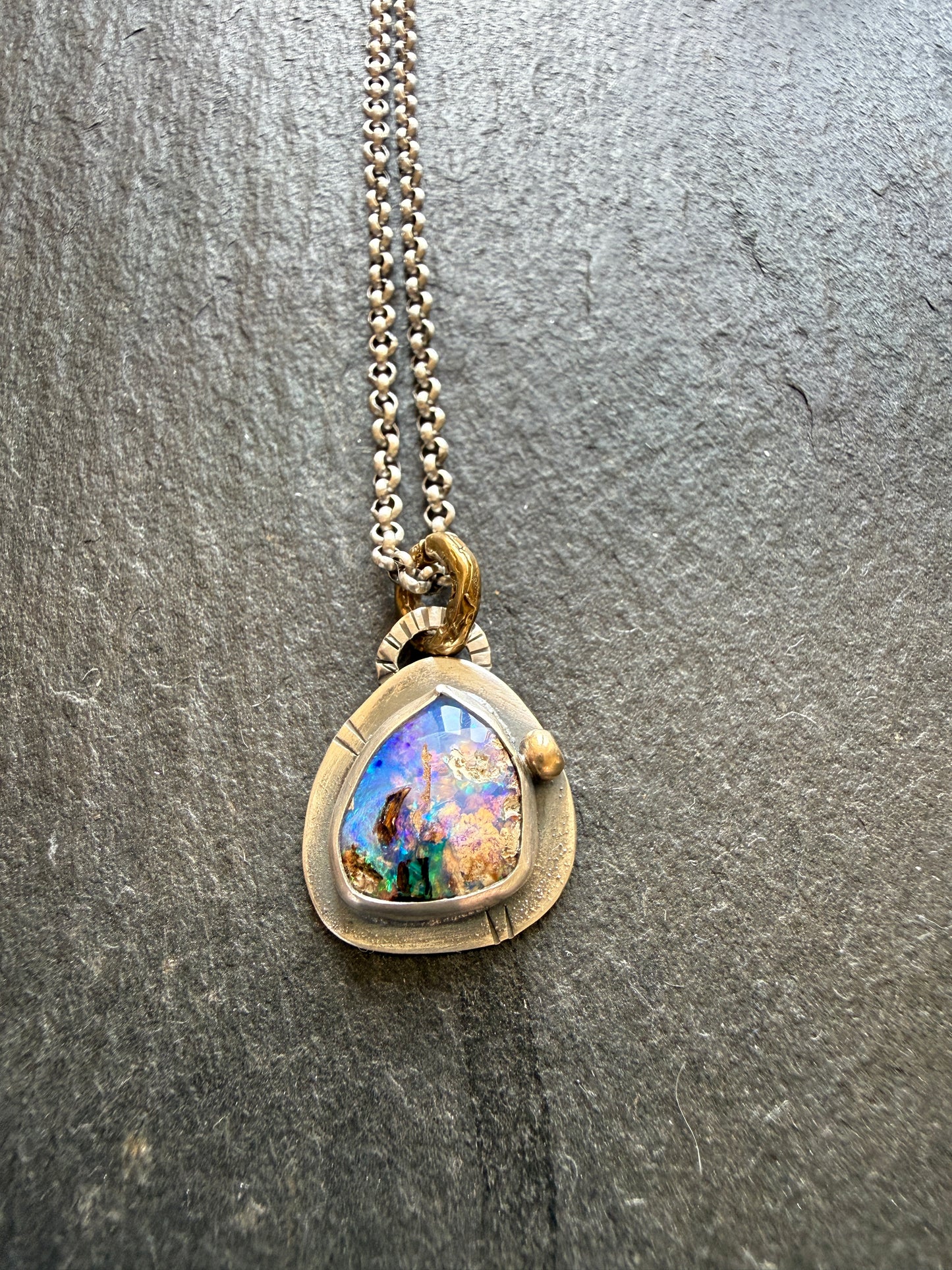 Petite Boulder Opal Necklace