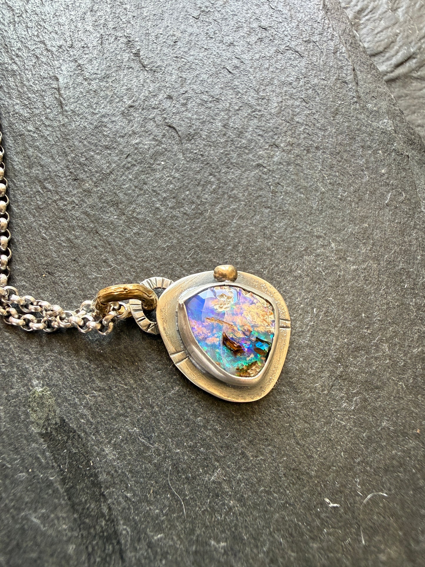 Petite Boulder Opal Necklace