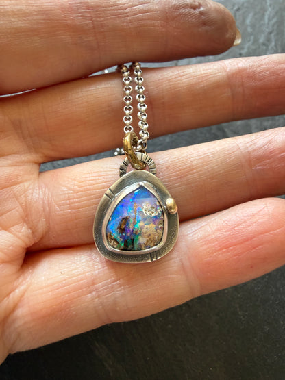 Petite Boulder Opal Necklace