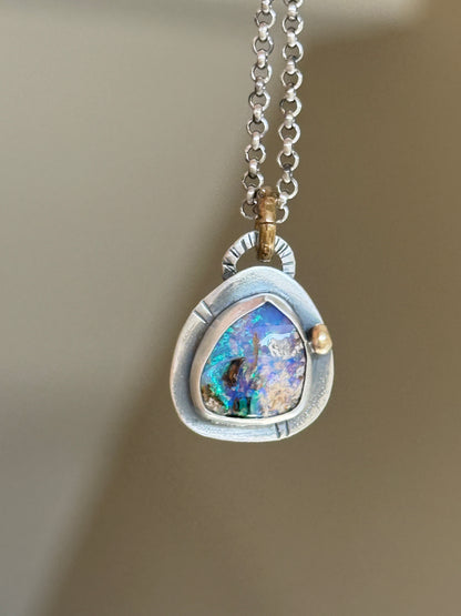 Petite Boulder Opal Necklace