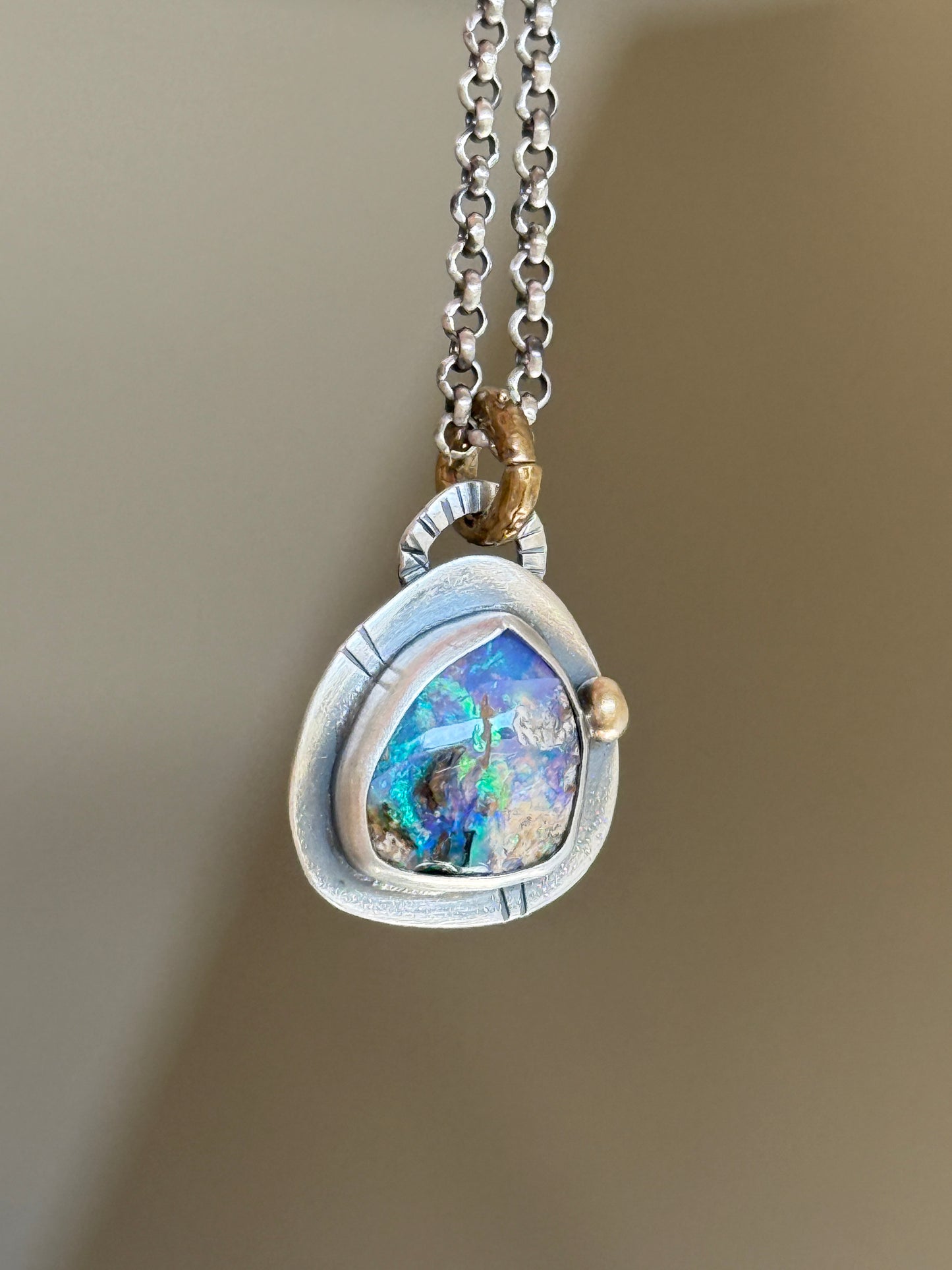 Petite Boulder Opal Necklace