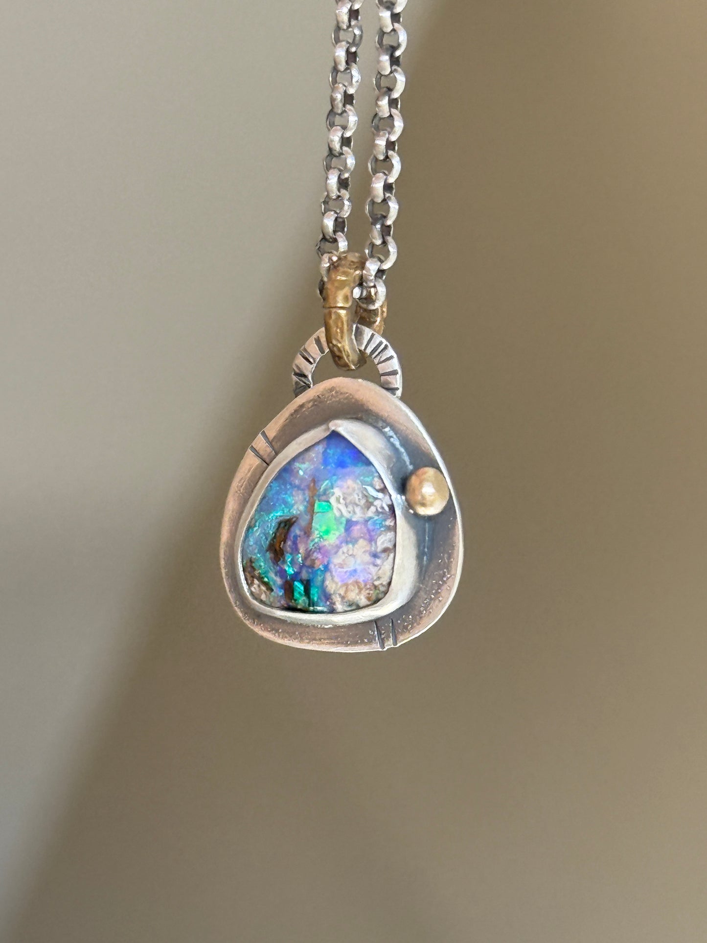 Petite Boulder Opal Necklace