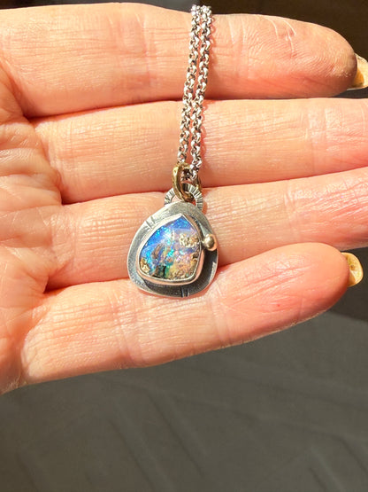 Petite Boulder Opal Necklace