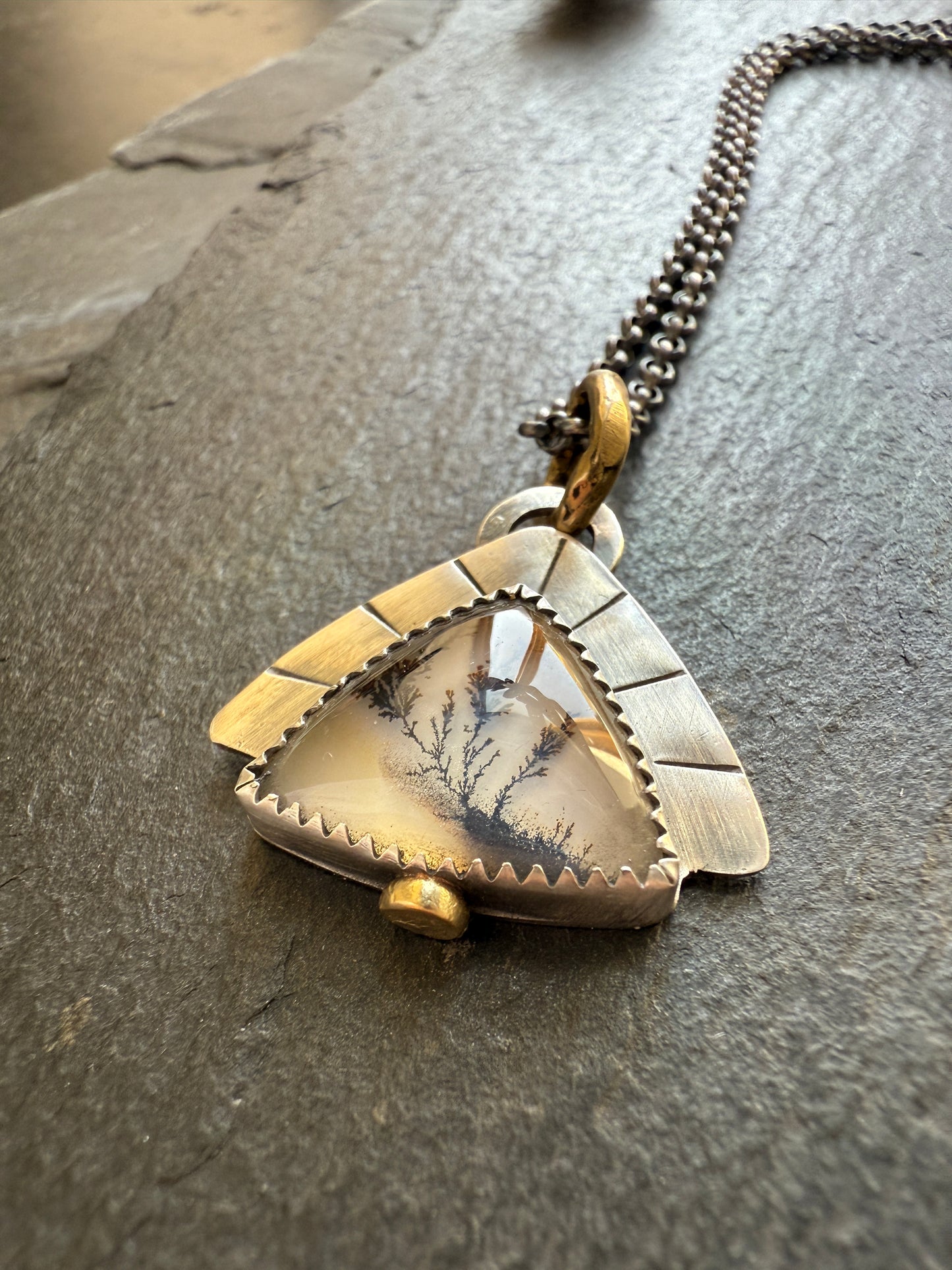 Scenic Dentric Agate Pendant