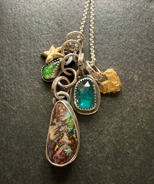 Opal Multi Charm Pendant